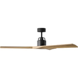 Midnight Black Housing with Natural Honey Blades Alma Smart 52inch Ceiling Fan by Visual Comfort Fans