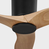 Midnight Black Housing with Natural Honey Blades Seyra Smart 44" Hugger LED Ceiling Fan by Visual Comfort Fans