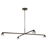 Midrand Crystal Chandelier Large Bronze By Visual Comfort Modern - Side View