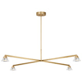 Midrand Crystal Chandelier Large Hand Rubbed Antique Brass By Visual Comfort Modern 