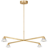 Midrand Crystal Chandelier Medium Hand Rubbed Antique Brass By Visual Comfort Modern