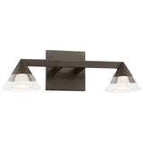 Midrand Crystal Vanity Light 15 Inch Bronze By Visual Comfort Modern - Side View