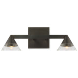 Midrand Crystal Vanity Light 15 Inch Bronze By Visual Comfort Modern