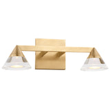Midrand Crystal Vanity Light 15 Inch Hand Rubbed Antique Brass By Visual Comfort Modern  Side View