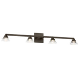 Midrand Crystal Vanity Light 36 Inch Bronze By Visual Comfort Modern - Side View