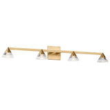 Midrand Crystal Vanity Light 36 Inch Hand Rubbed Antique Brass By Visual Comfort Modern - Side View
