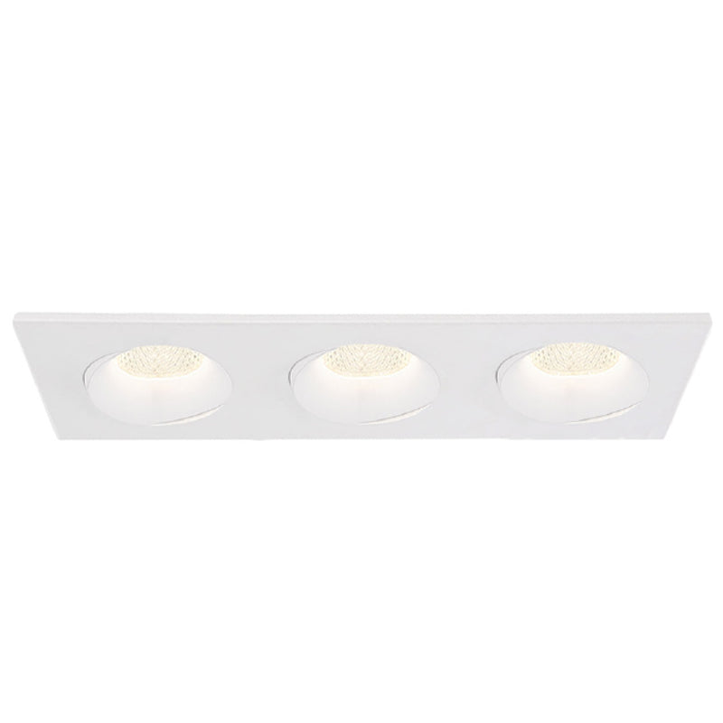 Midway Regressed Multiple Downlight 3 Lights White By Fase1Lighting