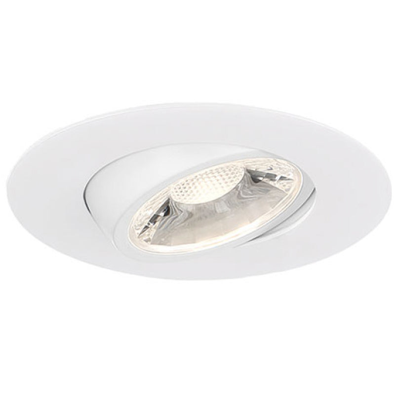 Midway Trim Round Gimbal Recessed Light 3 Inch White By Fase1Lighting