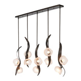Mika 10-Light Linear Suspension, shown in Oil Rubbed Bronze, by Hubbardton Forge