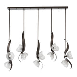Mika 10-Light Linear Suspension, shown in Oil Rubbed Bronze, by Hubbardton Forge