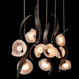 Mika 10-Light Linear Suspension detail in Oil Rubbed Bronze, by Hubbardton Forge