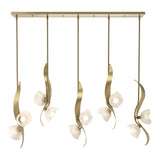 Mika 10-Light Linear Suspension in Modern Brass by Hubbardton Forge