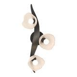 Mika 3-Light Sconce/Semi-Flush - Black