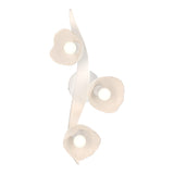 Mika 3-Light Sconce/Semi-Flush - White