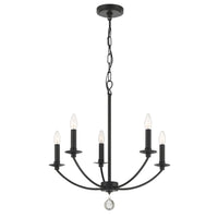Mila Chandelier 23'' Black Black