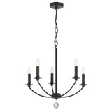 Mila Chandelier 23'' Black Black