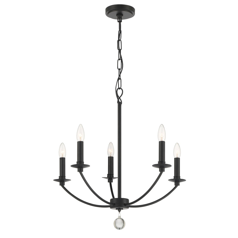 Mila Chandelier 23'' Black Black