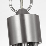 Miles Clear Glass Chandelier Medium Brushed Nickel By Generation Lighting - Detailed View1