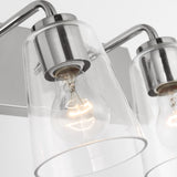Miles Clear Glass Vanity Light 2 Lights Chrome By Generation Lighting - Detailed View1