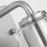 Miles Small Clear Glass Vanity Light Brushed Nickel By Generation Lighting - Detailed View1