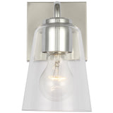 Miles Small Clear Glass Vanity Light Chrome By Generation Lighting