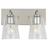 Miles Clear Glass Vanity Light 2 Lights Chrome By Generation Lighting