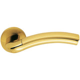 Milla Door Lever in Polished Brass / Satin Gold by Colombo Design
