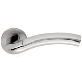 Milla Door Lever in Polished Chrome / Satin Chrome by Colombo Design