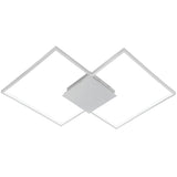 Millanius Square Wall/Ceiling Light Brushed Aluminium By Eglo
