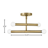 Millie Medium Four Light Convertible Pendant