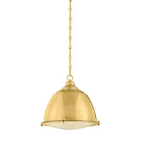 Milltown Pendant - Small - Aged Brass by Hudson Valley