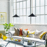 Milo Pendant Light Lacquered Bras Black By Lark Living - Lifestyle View2