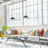 Milo Pendant Light Lacquered Bras Black By Lark Living - Lifestyle View3