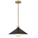 Milo Pendant Light Lacquered Bras Black By Lark Living