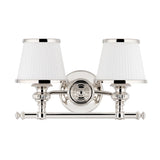 Milton Bath and Vanity Light - 2-Light - Polished Nickel by Hudson Valley
