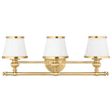 Milton Bath and Vanity Light - 3-Light - Flemish Brass by Hudson Valley