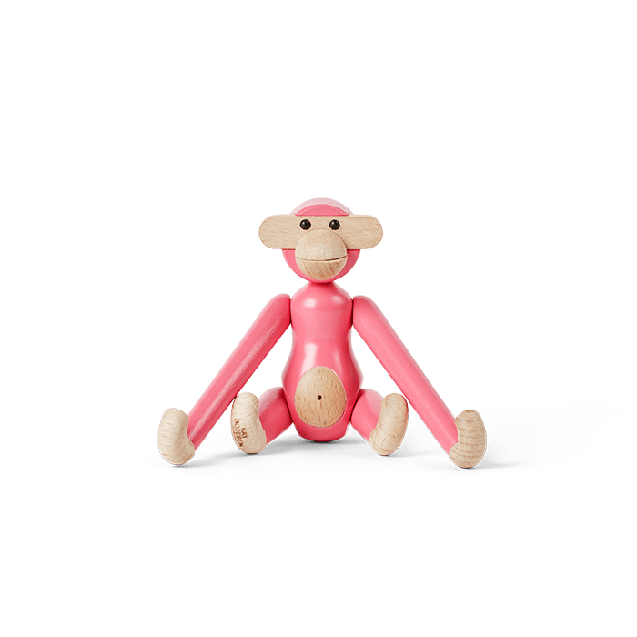 Kay Bojesen Monkey, Mini, Pink, H: 3.7" By Kay Bojesen