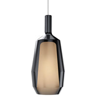 Mirroring Black Glass Slim Mom Glossy Pendant by Penta