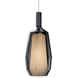 Mirroring Black Glass Slim Mom Glossy Pendant by Penta