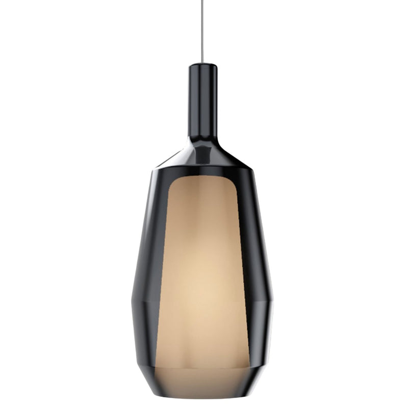 Mirroring Black Glass Slim Mom Glossy Pendant by Penta