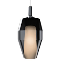 Mirroring Black Glass Tall Mom Glossy Pendant by Penta