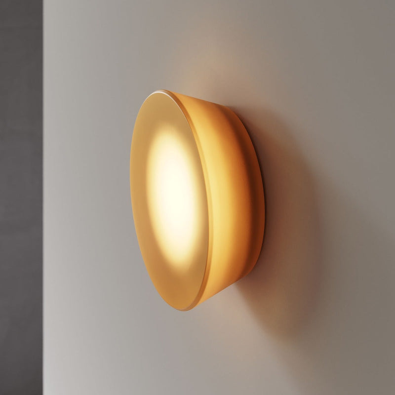 Mist Round Wall Ceiling Mount Amber Etched Glass Diffuser By Sonneman Detailed View