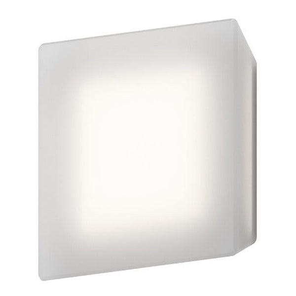 Mist Square Wall Lamp Clear Etched Glass Diffuser By Sonneman
