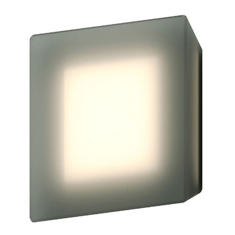 Mist Square Wall Lamp Moss Etched Glass Diffuser By Sonneman