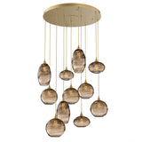 Misto Round Multi-Light Chandelier By Hammerton, Color: Bronze, Number Of Lights: 11, Finish: Gilded Brass
