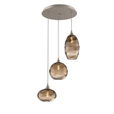 Misto Round Multi-Light Chandelier By Hammerton, Color: Bronze, Number Of Lights: 3, Finish: Metallic Beige Silver