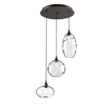 Misto Round Multi-Light Chandelier By Hammerton, Color: Clear, Number Of Lights: 3, Finish: Flat Bronze