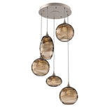 Misto Round Multi-Light Chandelier By Hammerton, Color: Bronze, Number Of Lights: 5, Finish: Metallic Beige Silver