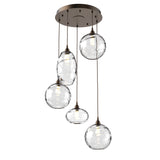 Misto Round Multi-Light Chandelier By Hammerton, Color: Clear, Number Of Lights: 5, Finish: Flat Bronze