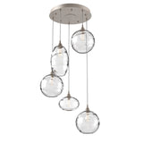 Misto Round Multi-Light Chandelier By Hammerton, Color: Clear, Number Of Lights: 5, Finish: Metallic Beige Silver